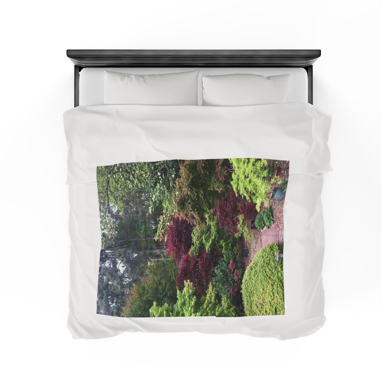 Japanese Garden Plush Blanket - Maple Ridge Nursery