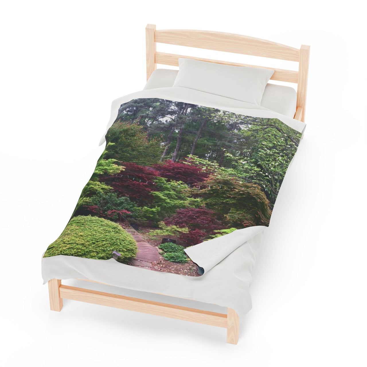 Japanese Garden Plush Blanket - Maple Ridge Nursery