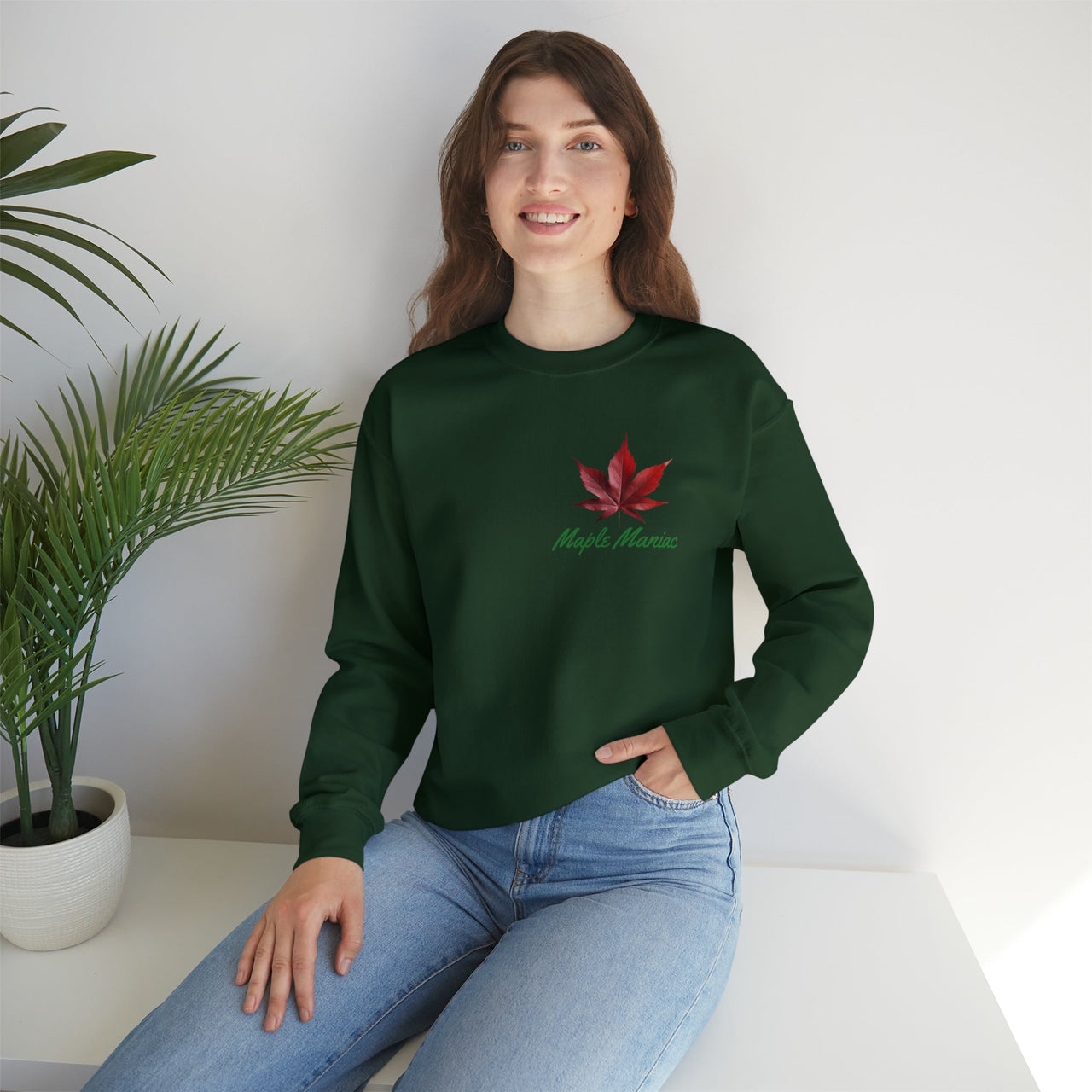 Maple Ridge Nursery/Maple Maniac Crewneck Sweatshirt - Maple Ridge Nursery