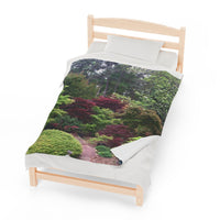 Thumbnail for Japanese Garden Plush Blanket - Maple Ridge Nursery