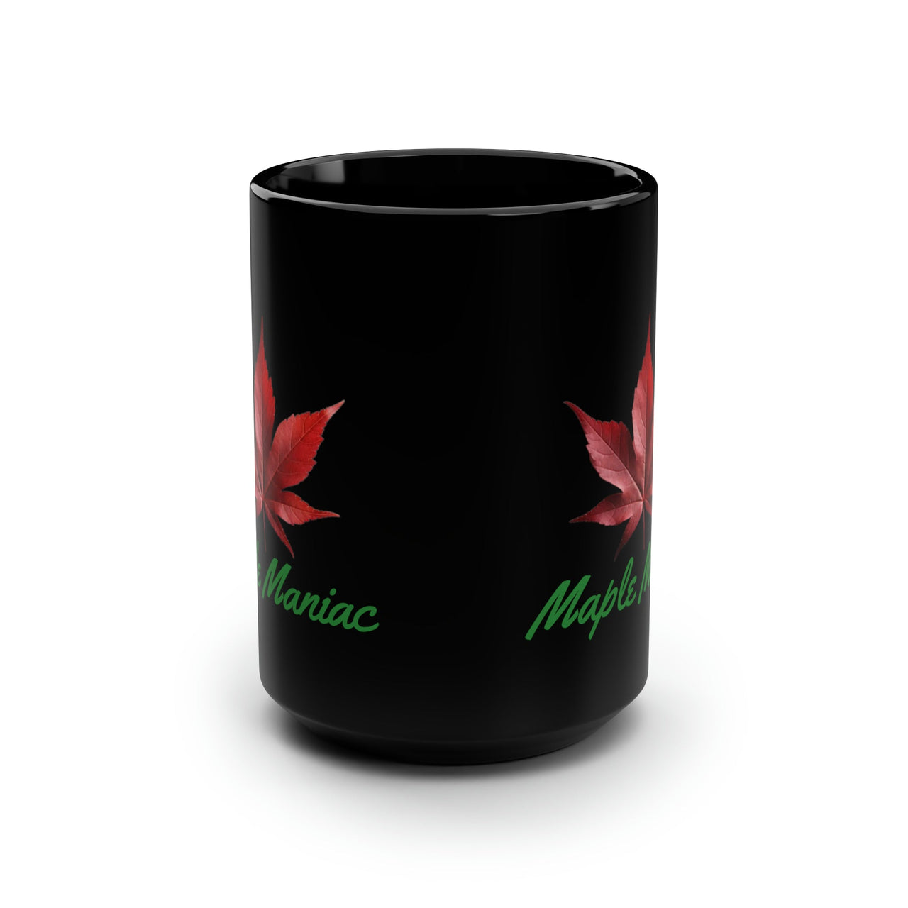 Maple Leaf Maple Maniac Black Mug 15oz - Maple Ridge Nursery