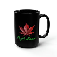 Thumbnail for Maple Leaf Maple Maniac Black Mug 15oz - Maple Ridge Nursery